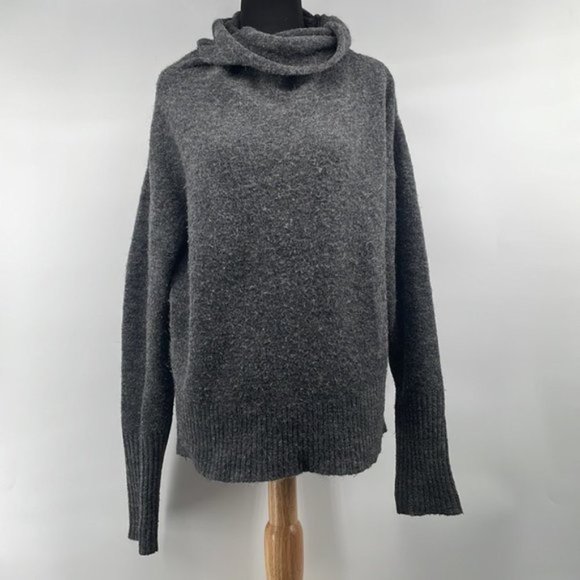 ARITZIA Wilfred Wool Alpaca Sweater Warm Cozy Minimalist Yarn Made In Italy - Picture 4 of 8